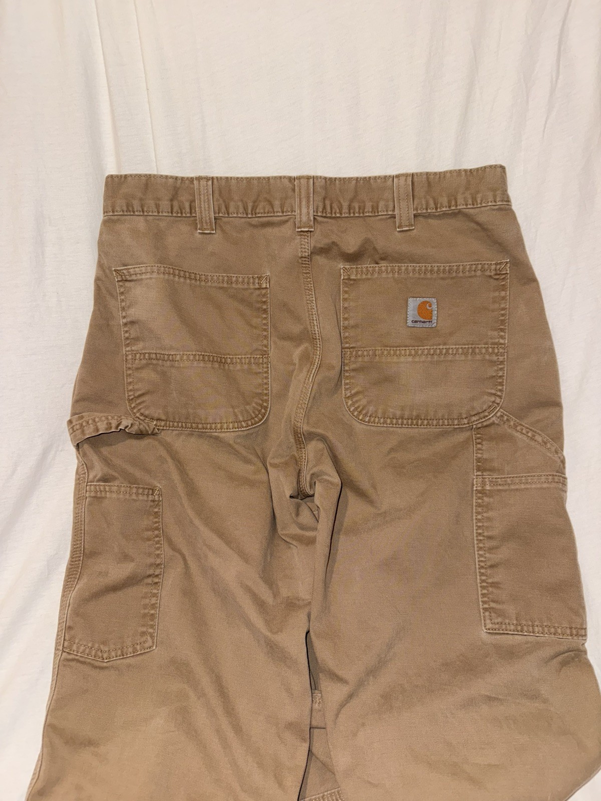 Carhartt Relaxed Fit Carpenter Pants Men’s 33×32 Khaki Canvas Work Pants