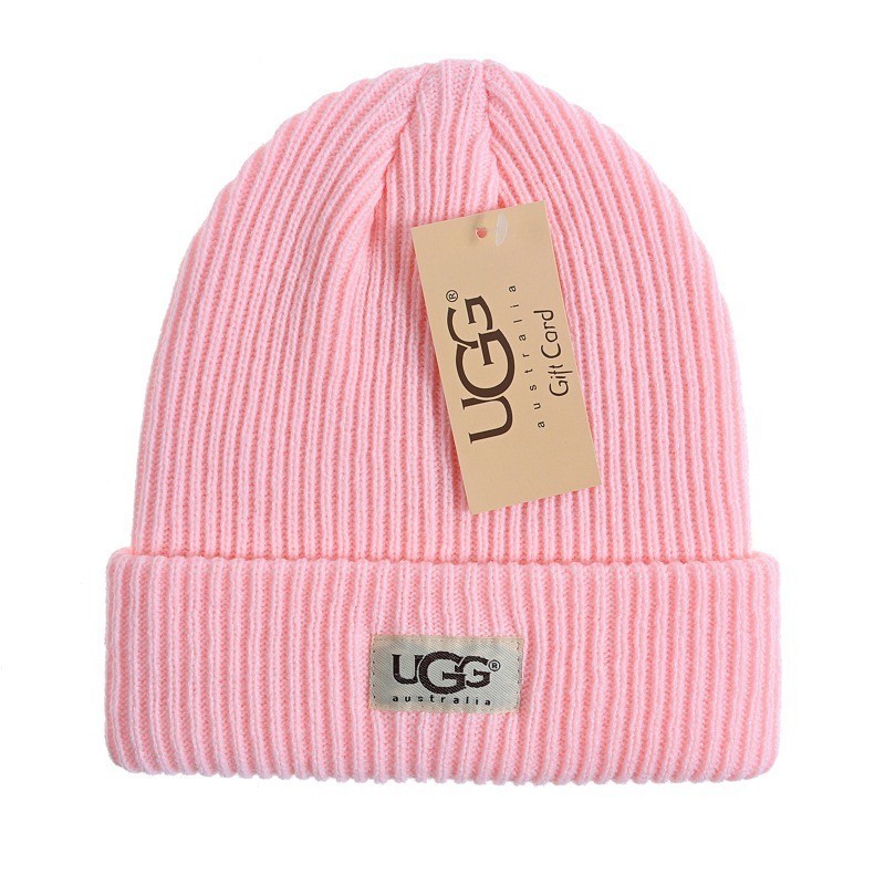 UGG Pink Core Classic Knit Beanie Cuffed Skull Cap Adult One Size Fits Most