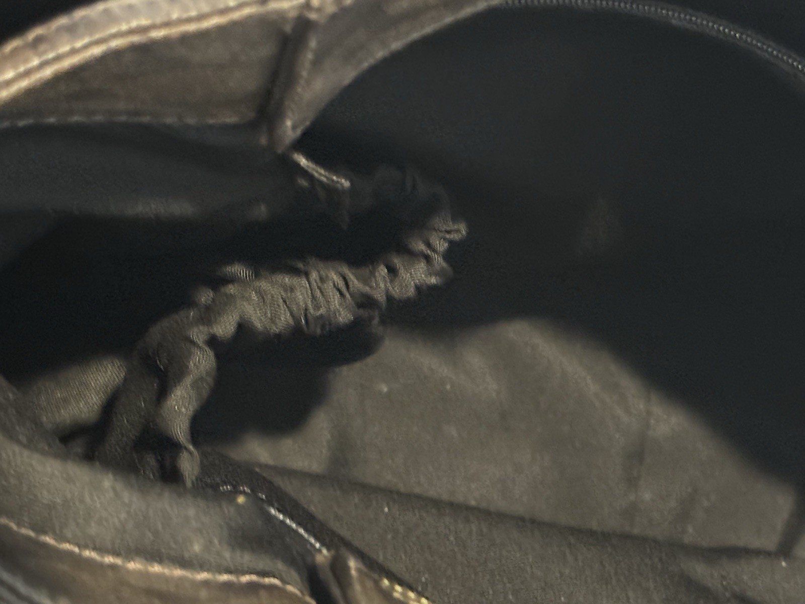 Coach Signature Brown Zip Top diaper bag Tote, Black Leather Straps, Dust Bag