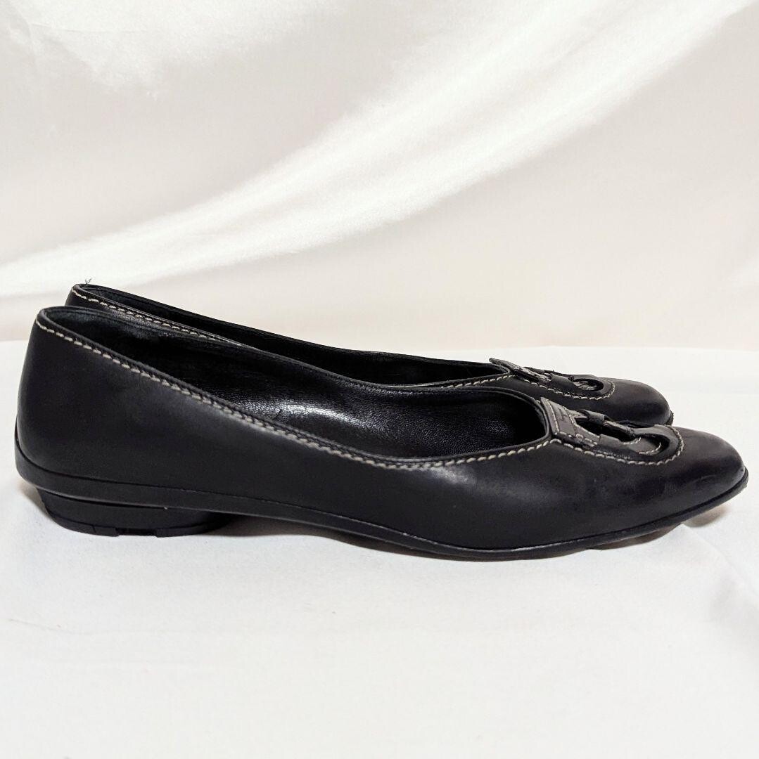 Salvatore Ferragamo Gancini Black Leather Pump 5.5D Office Heel Auth