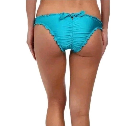 Seafolly Bikini Bottom Shimmer Hipster AU12 US8 New Tags Eden Blue RRP $64.95