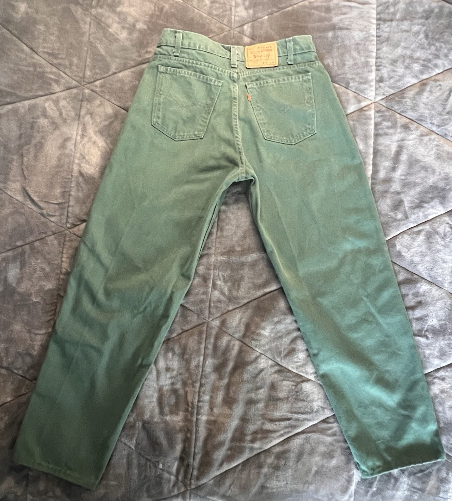 Vintage Levis 550 Jeans Mens 36X34 Green Denim Relaxed Tapered 90’s USA Made