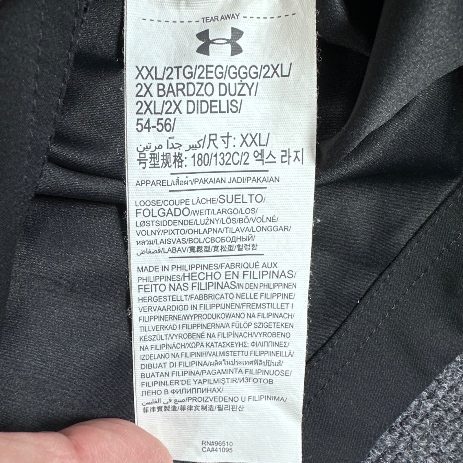 Under Armour Windbreaker Mens XXL 2XL Black Grey Newks Horse Racing Quarter Zip