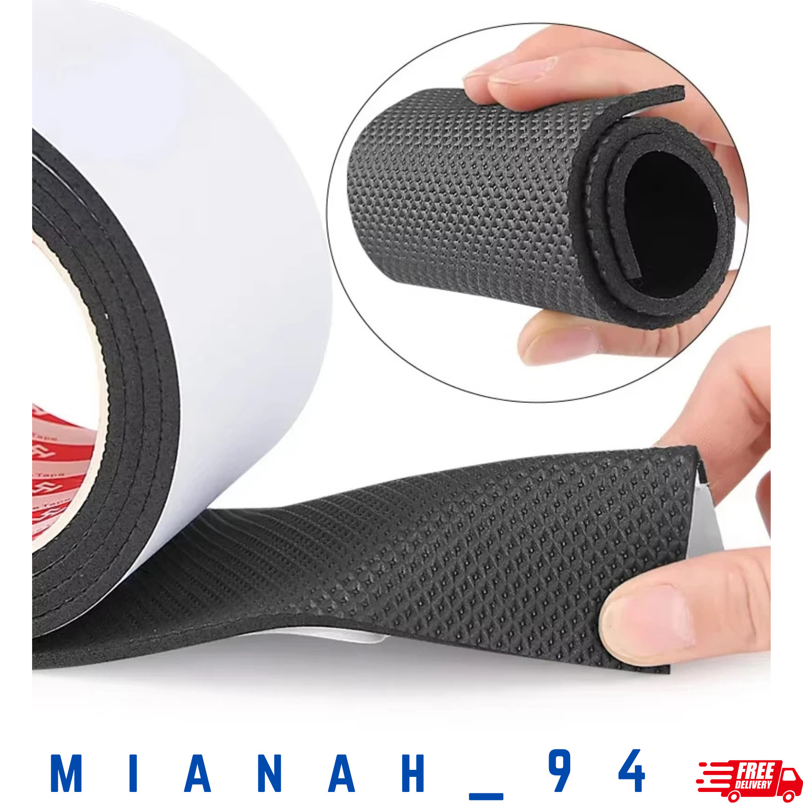 Self Adhesive EVA Shoe Sole Repair Patch Black Rubber Anti Slip Protector Pads