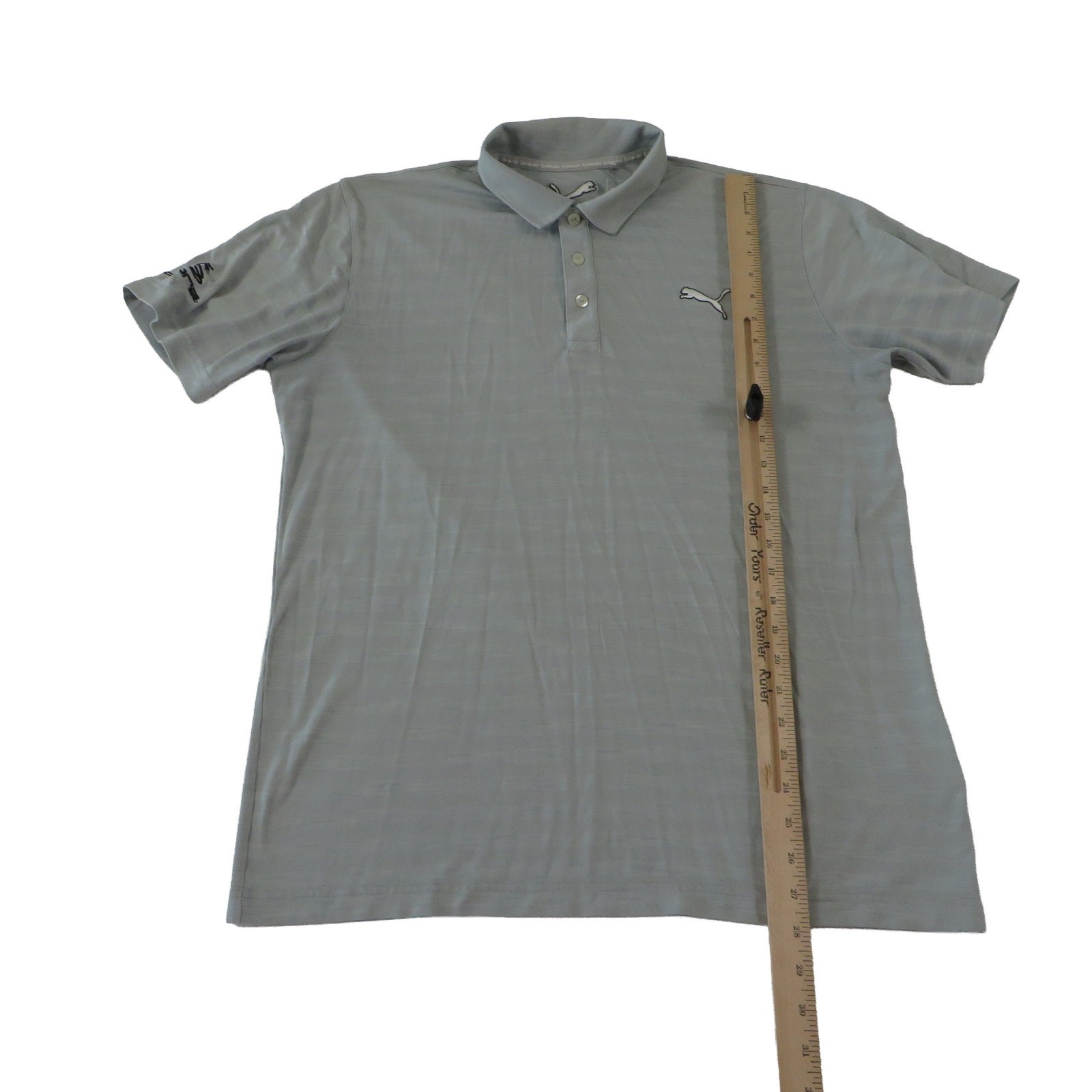 PUMA Cobra Tour Performance Stretch Gray Golf Polo Shirt Men’s Medium