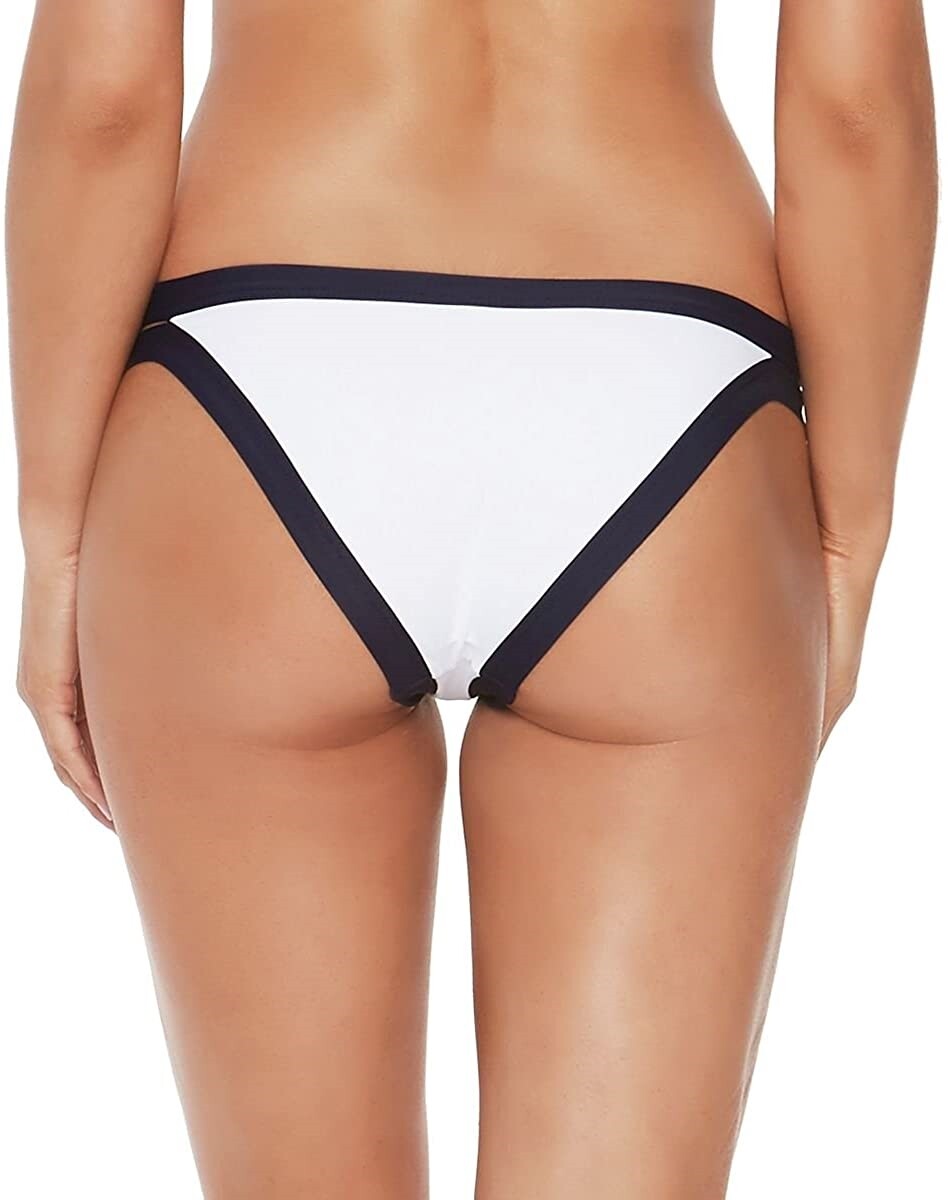 L*Space 262675 Women Charlie Bikini Bottom Swimwear Cream/Midnight Size X-Small