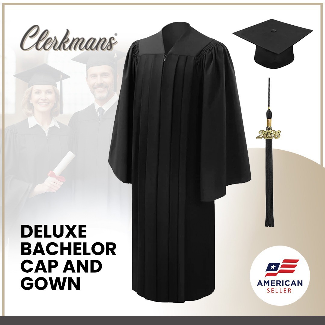 Deluxe Bachelor’s Graduation Cap, Gown & Tassel Package