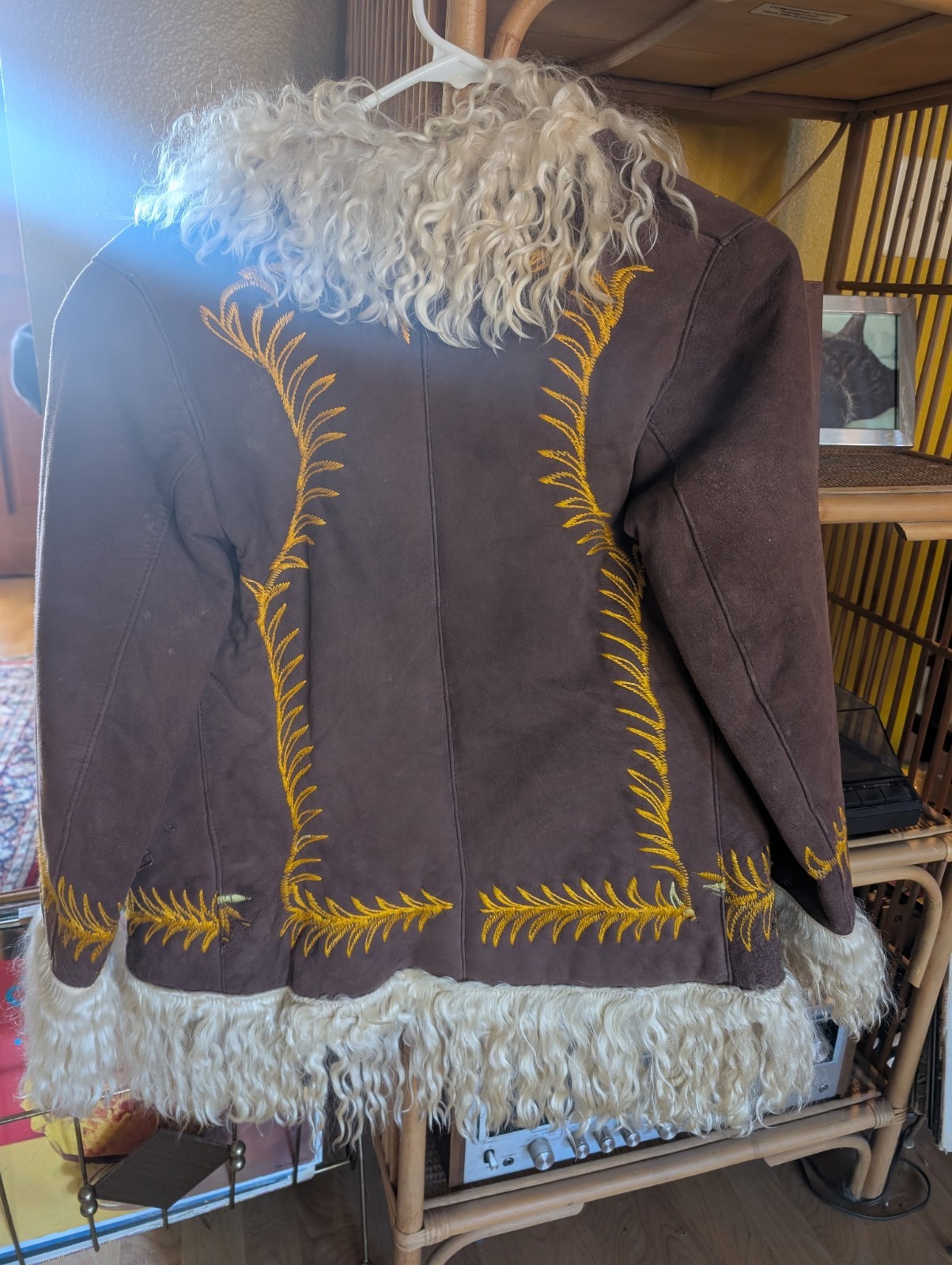 Embroidered Fur Afghan Coat, Embroidered