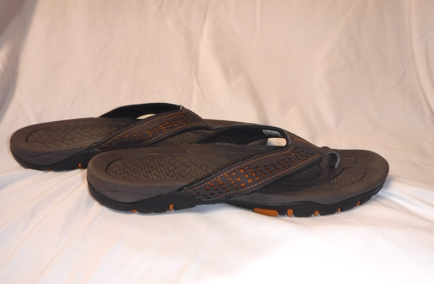 Hobibear Flip Flop Sandals Mens Size US 11 EU 44 Brown Orange Comfort Slip On