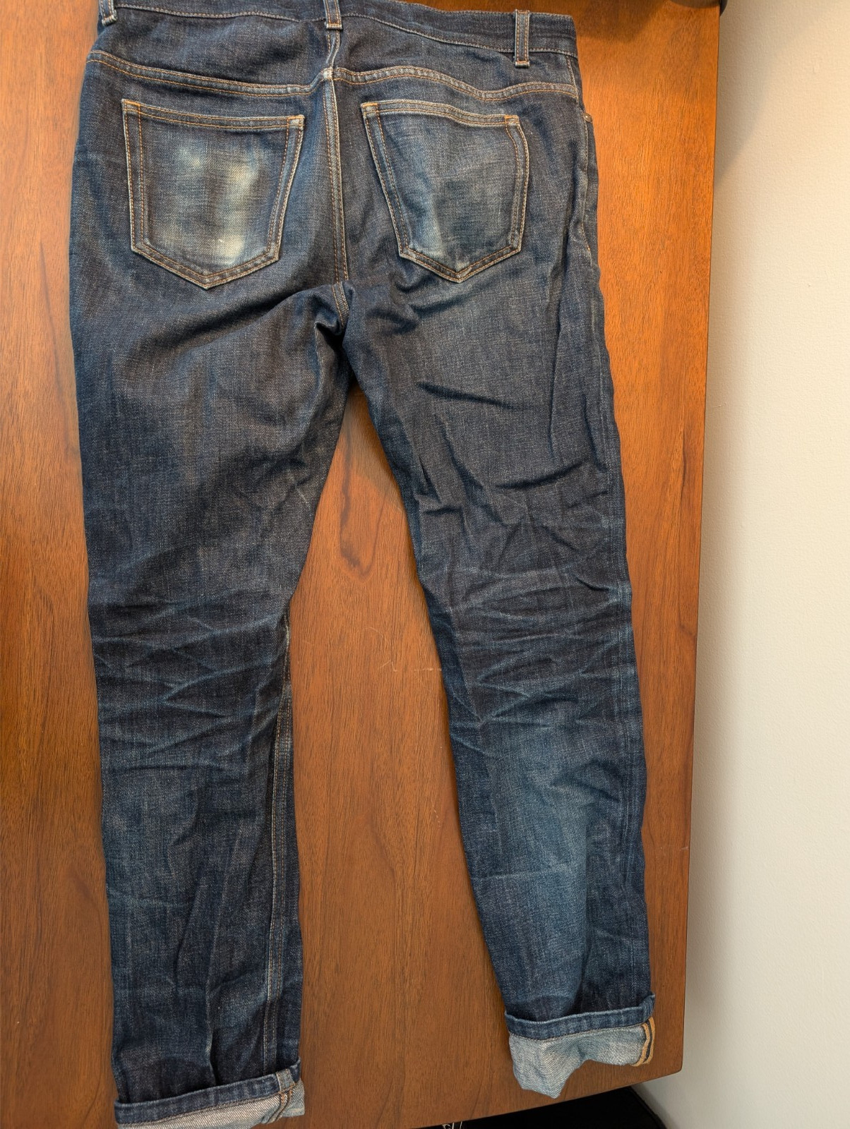 Asket – Raw Indigo Denim Jeans – 30×32, Slim Tapered – Gently Used, Washed