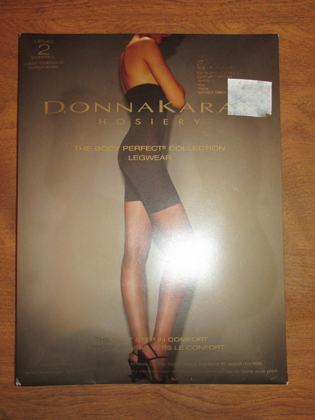 840B1 Donna Karan OB856 Body Perfect Level 2 Control Sheer Pantyhose Small Black