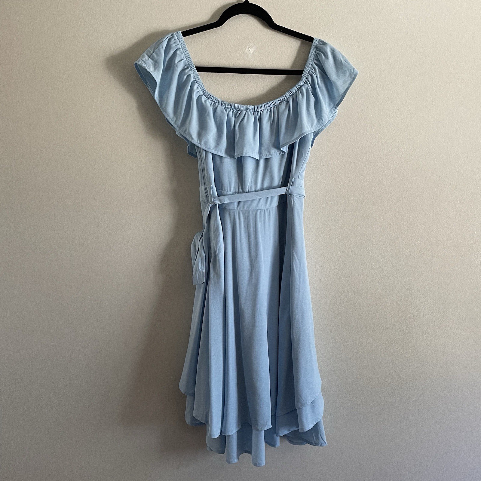 Windsor Women L Belted Chasing Dreams Off The Shoulder Ruffle High-Low Dress
