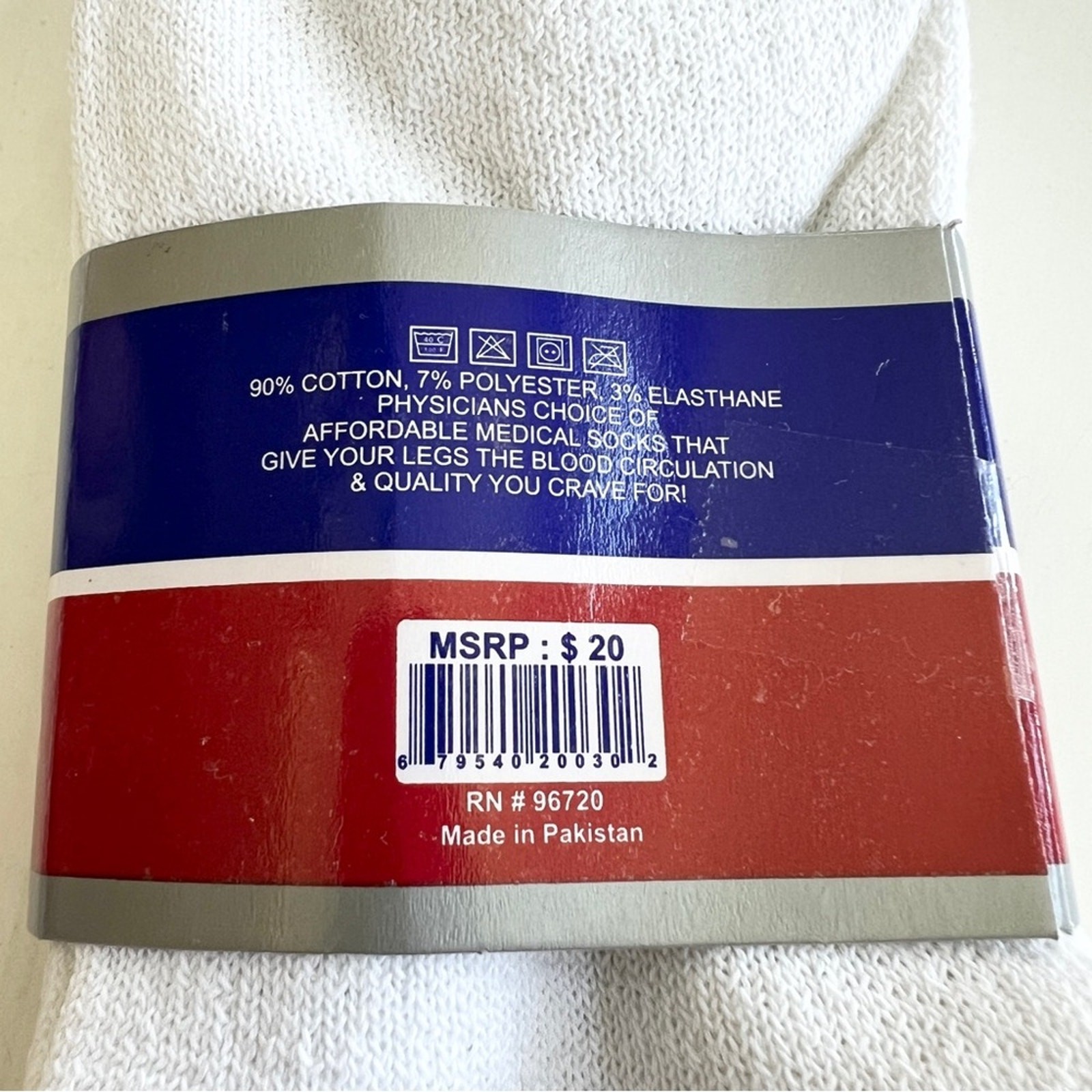New RODEX 3-Pack Diabetic Quarter Socks SIZE 9-11 (Shoe Size 4-10) Unisex White