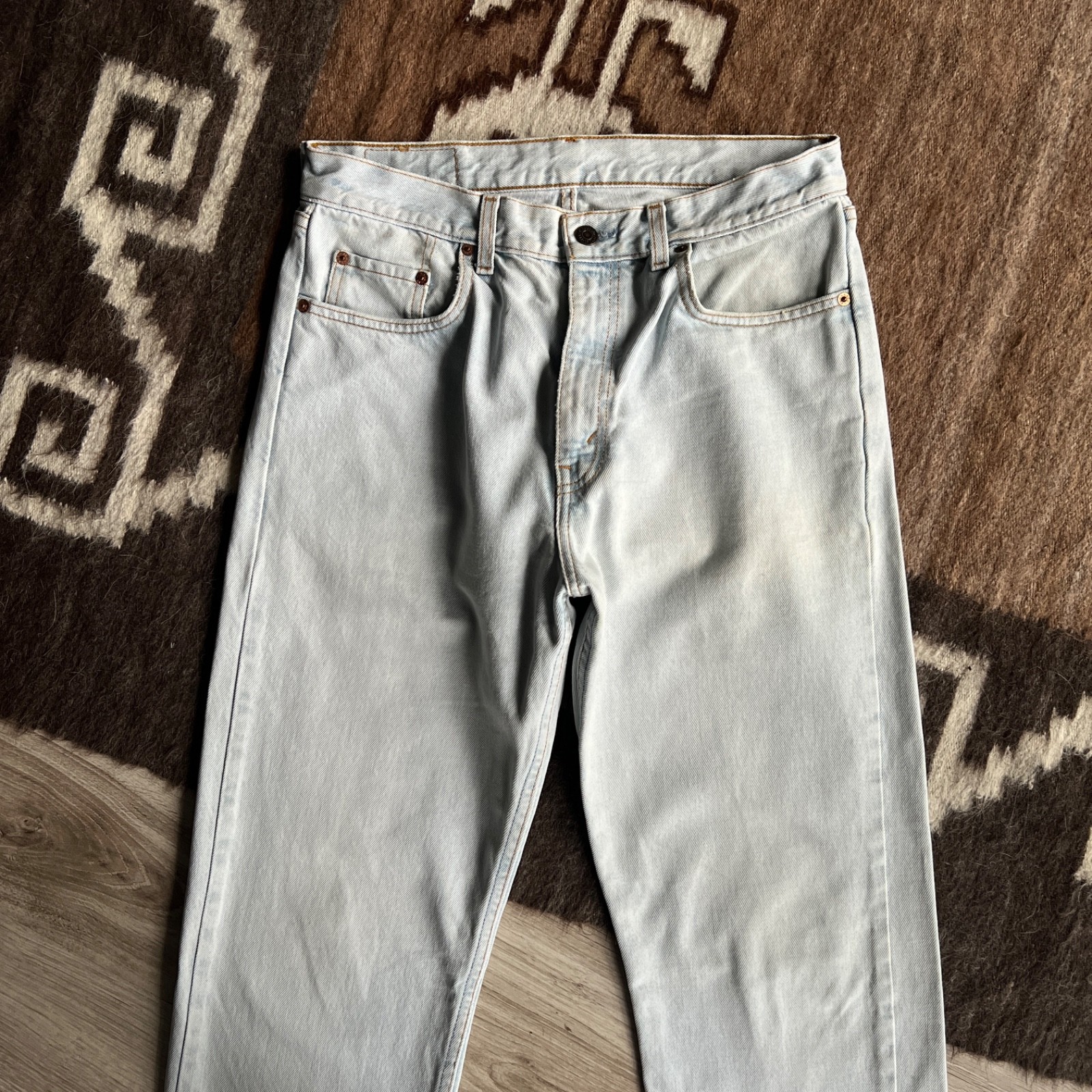 Levi’s 615 Orange Tab Vintage Light Wash Jeans Men’s W32 L32 Straight Leg