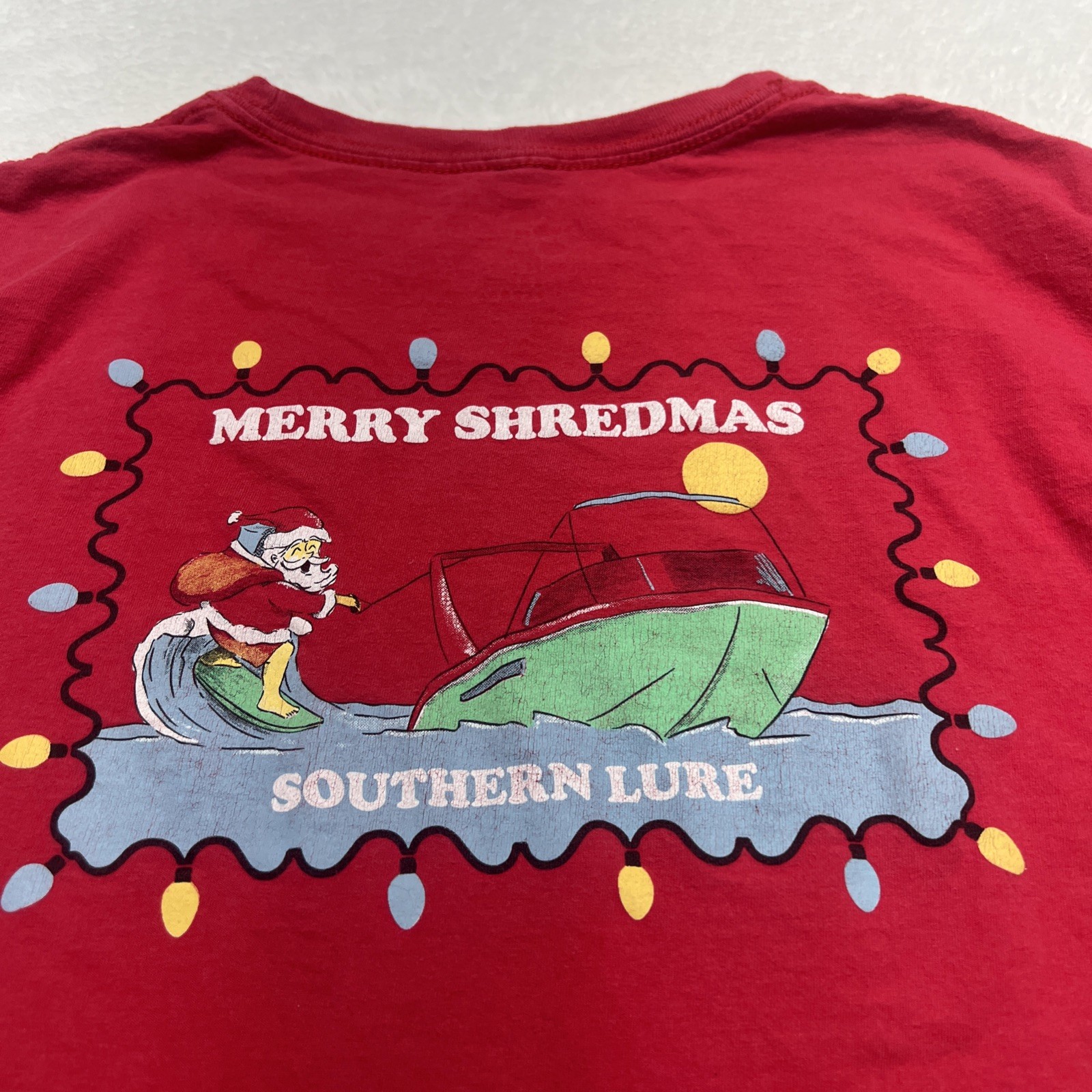3 Southern Lure Youth Boys XL T-Shirts Cotton Short Sleeve Christmas Jeep Fish