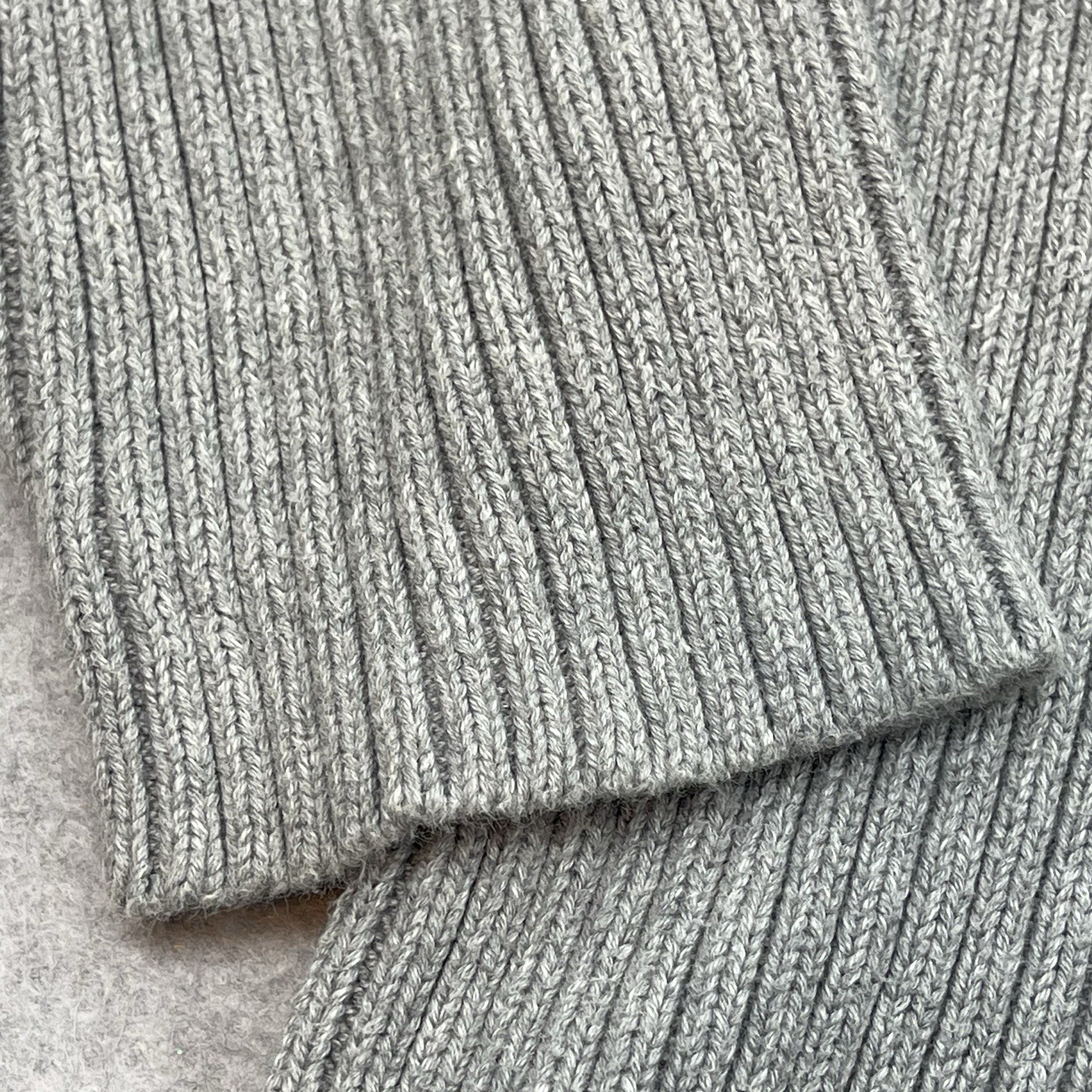 Calvin Klein Jeans Sweater Mens XL Grey Chunky Knit Classic Preppy Retro Cotton