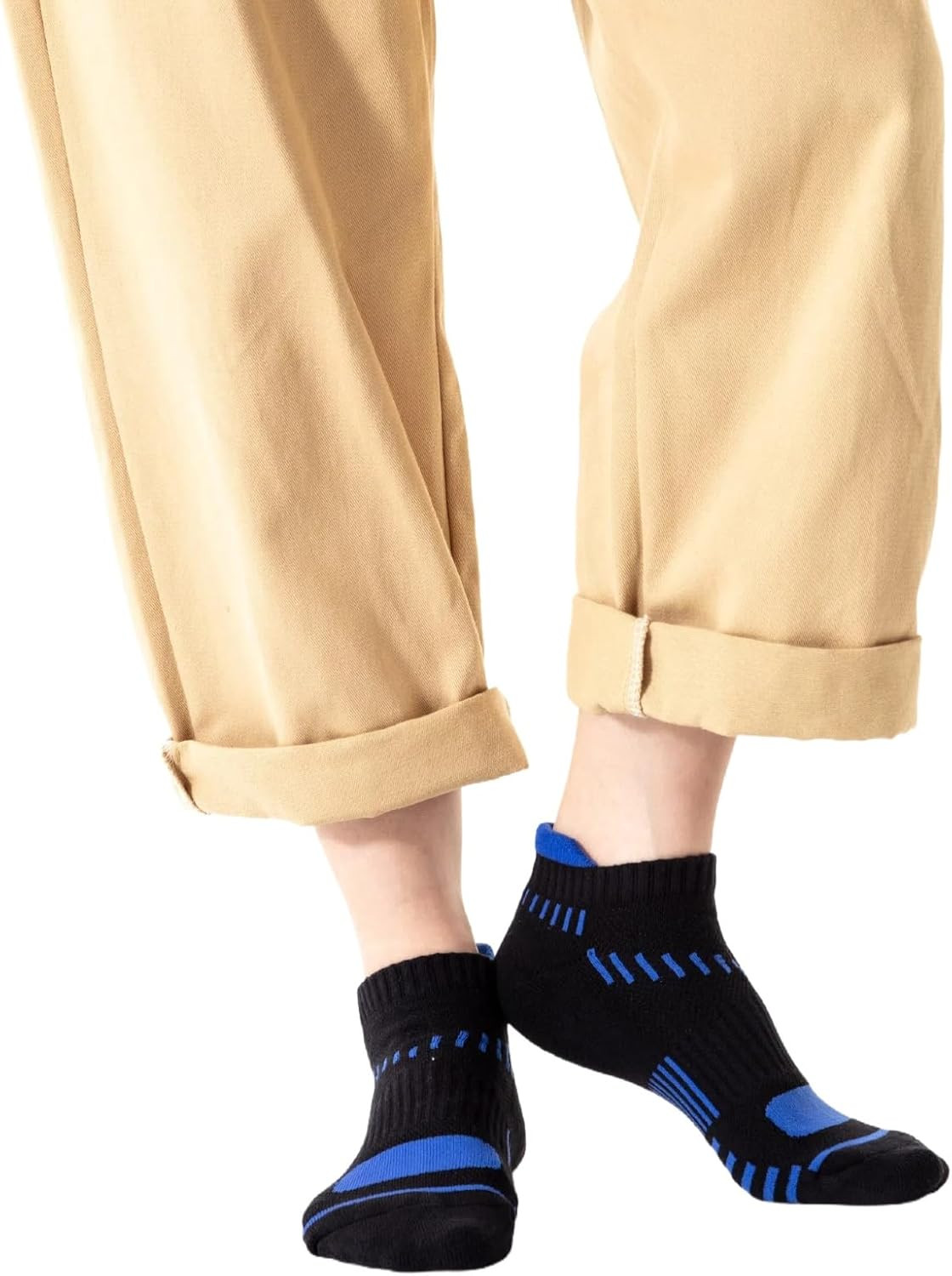 6 Pairs Mens Running Socks Breathable Mesh-Hole Cushioned Socks for Men Size 10-