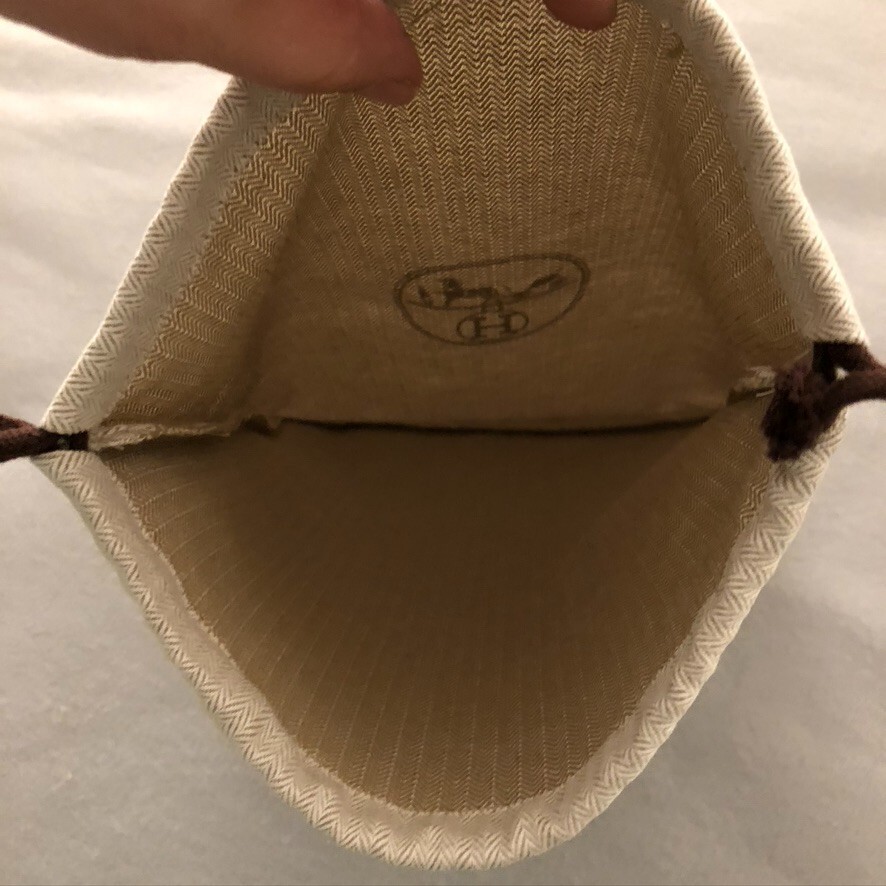 Hermes Dustbag Shoe Or Wallet Protection Drawstring Bag 9.5×13 Storage Gift