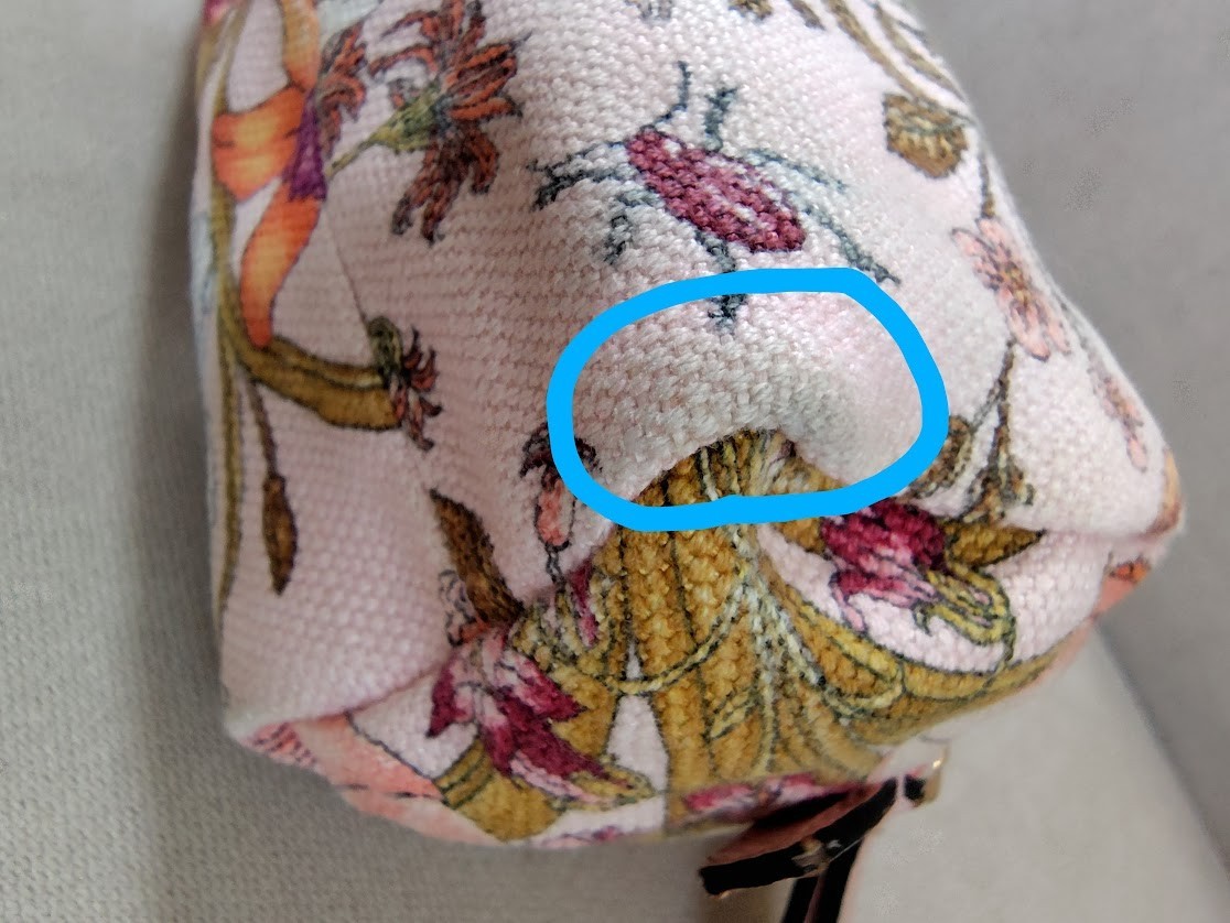 GUCCI Pouch Purse Ophidia GG Flora Pink Canvas Authentic T441
