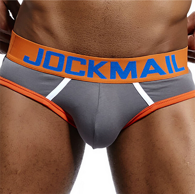 JOCKMAIL Men’s Bikini Briefs Cotton Solid Underwear Low-rise Pouch Underpants