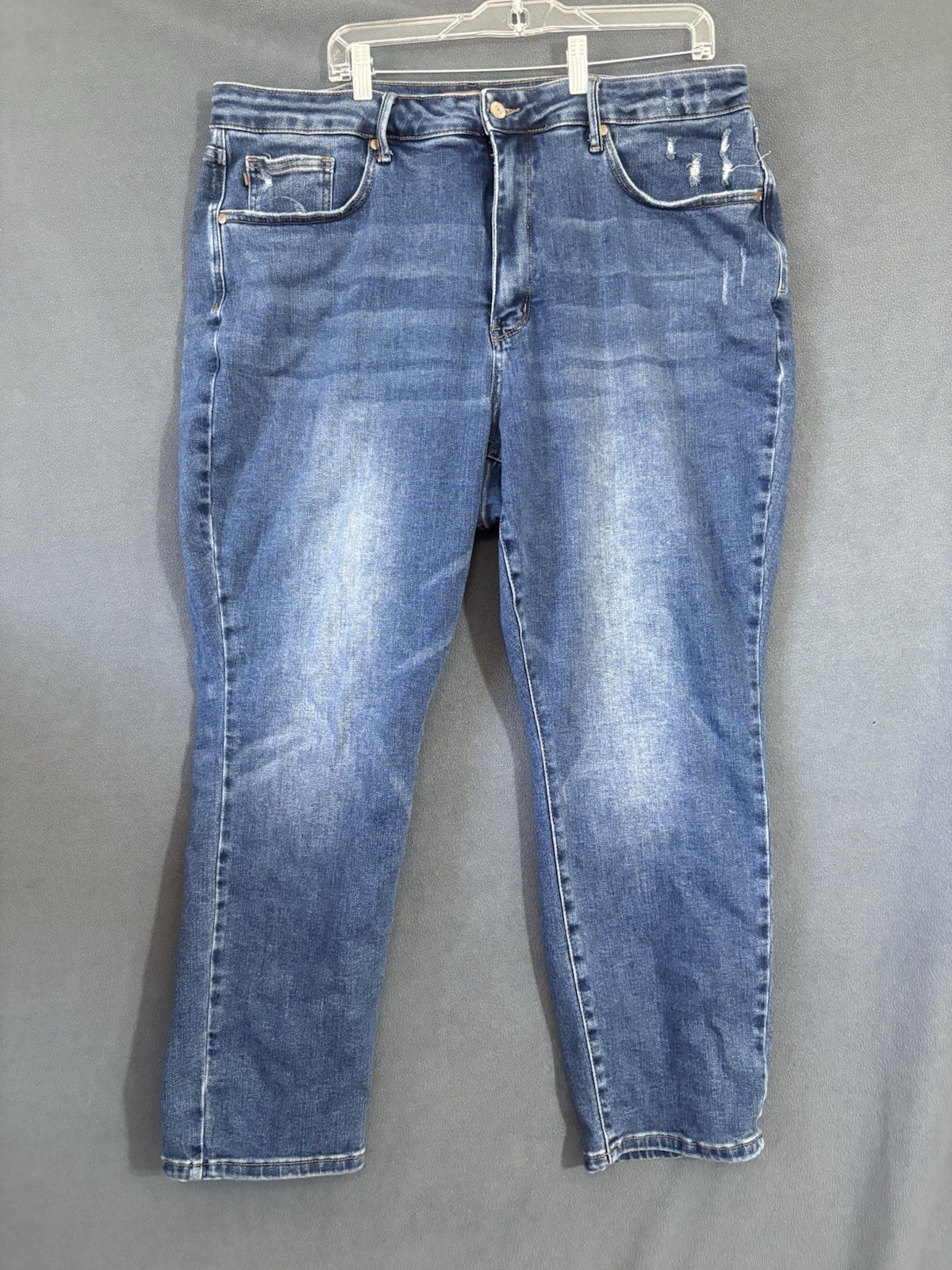 Judy Blue Jeans Womens Size 22 Slim Stretch Distressed High Waist Denim JB88776
