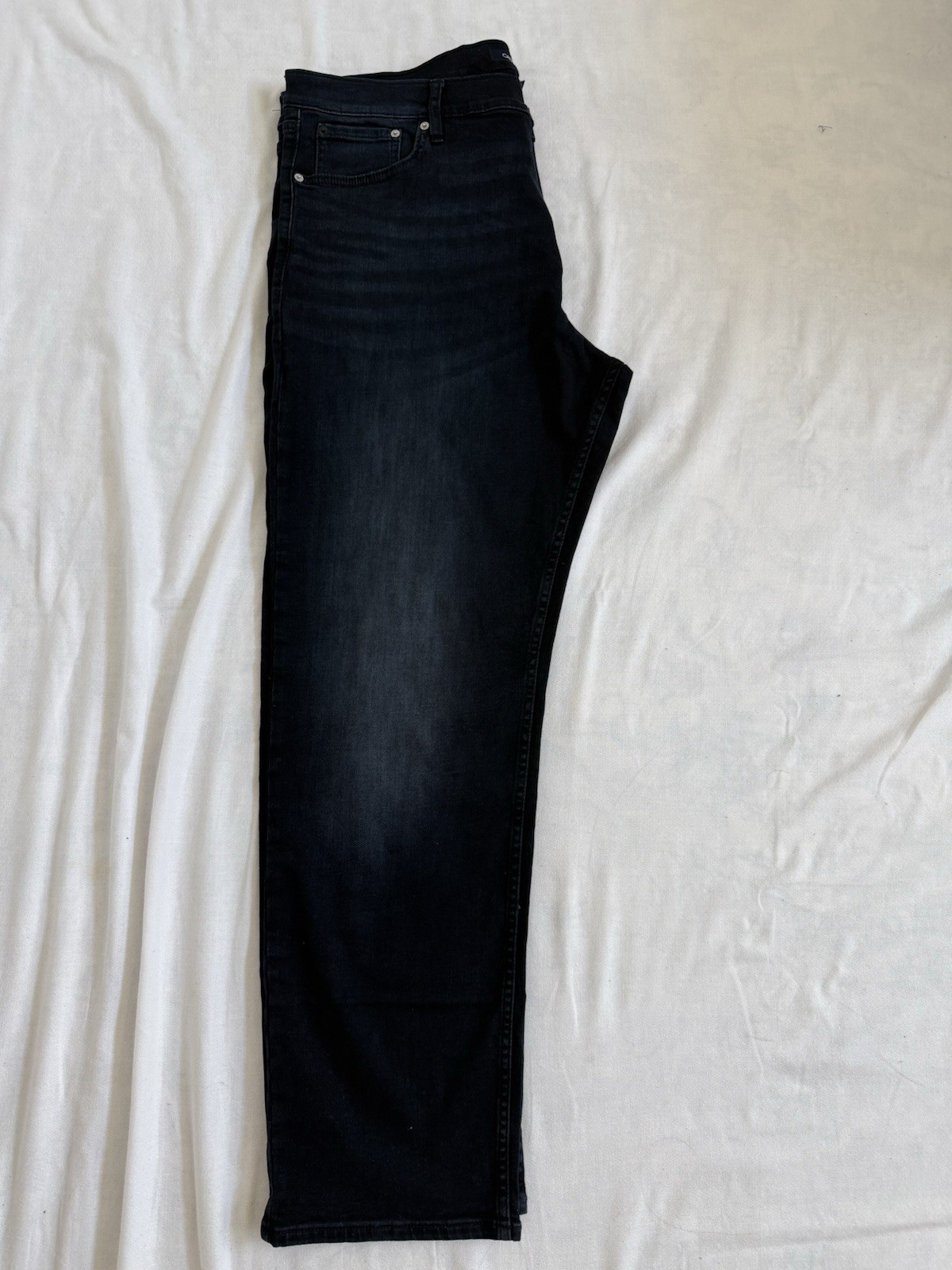 calvin klein jeans mens straight fit Dark Wash Stretch Denim Jeans 38×32