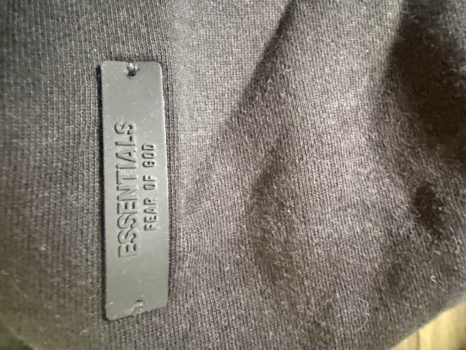 Essentials Fear of God Men’s Black Pullover Fleece Logo Hoodie Size M