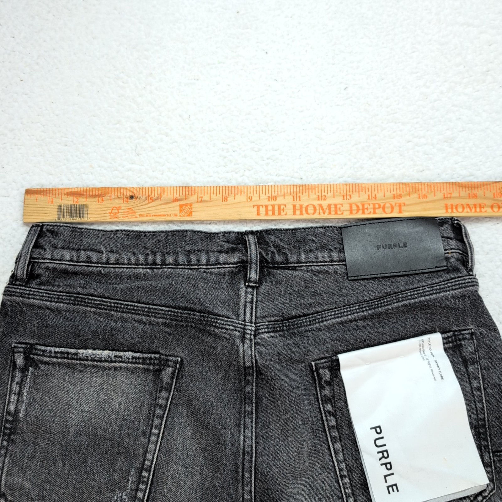 Purple Brand P004 Jeans Mens 36×34 Black Studded Distressed Rockstar
