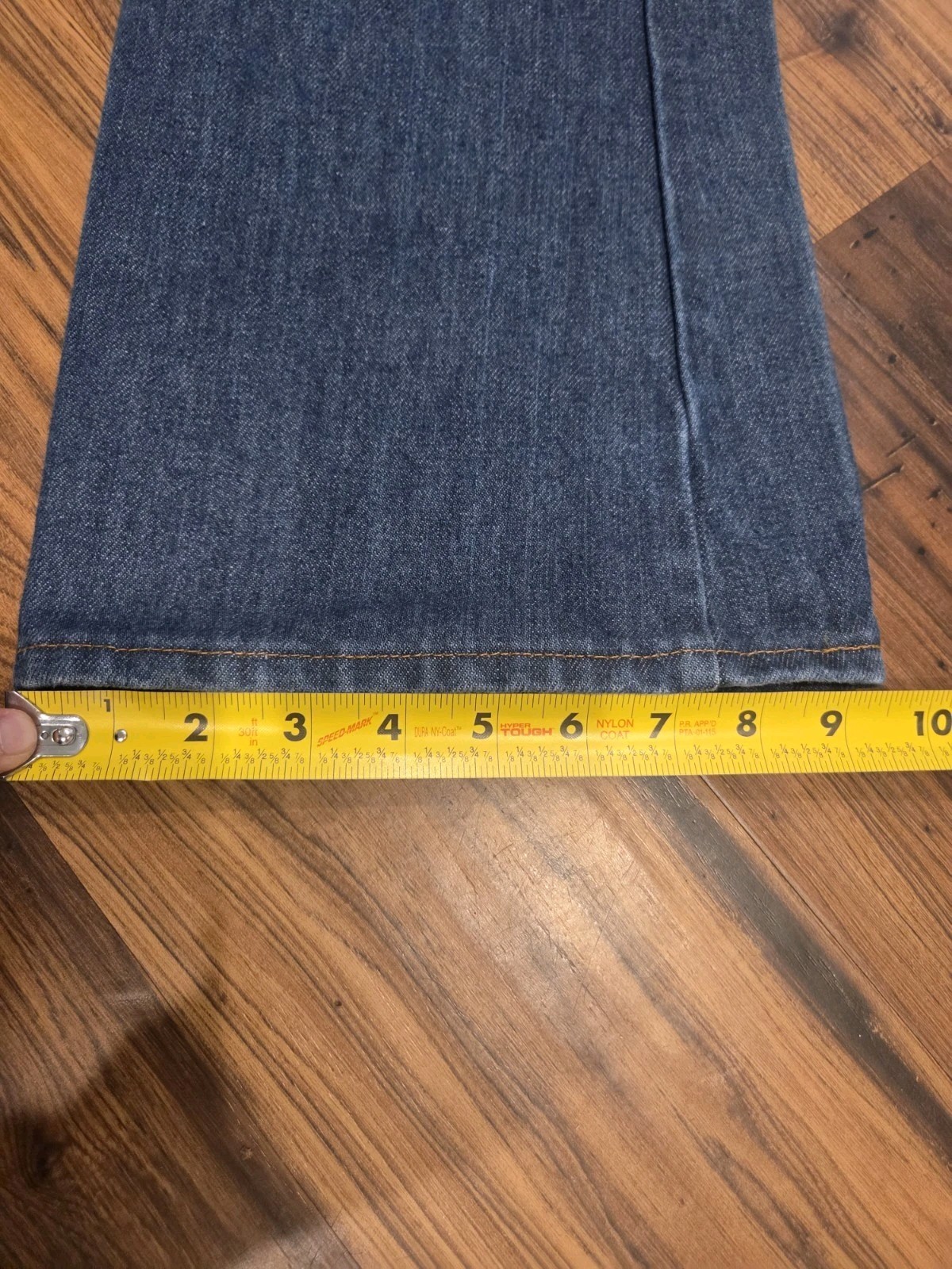 Vtg Sears Thumbs Up Bell Bottom Jeans 1970s Trim Fit Fits 28 Scovill Zip Unisex
