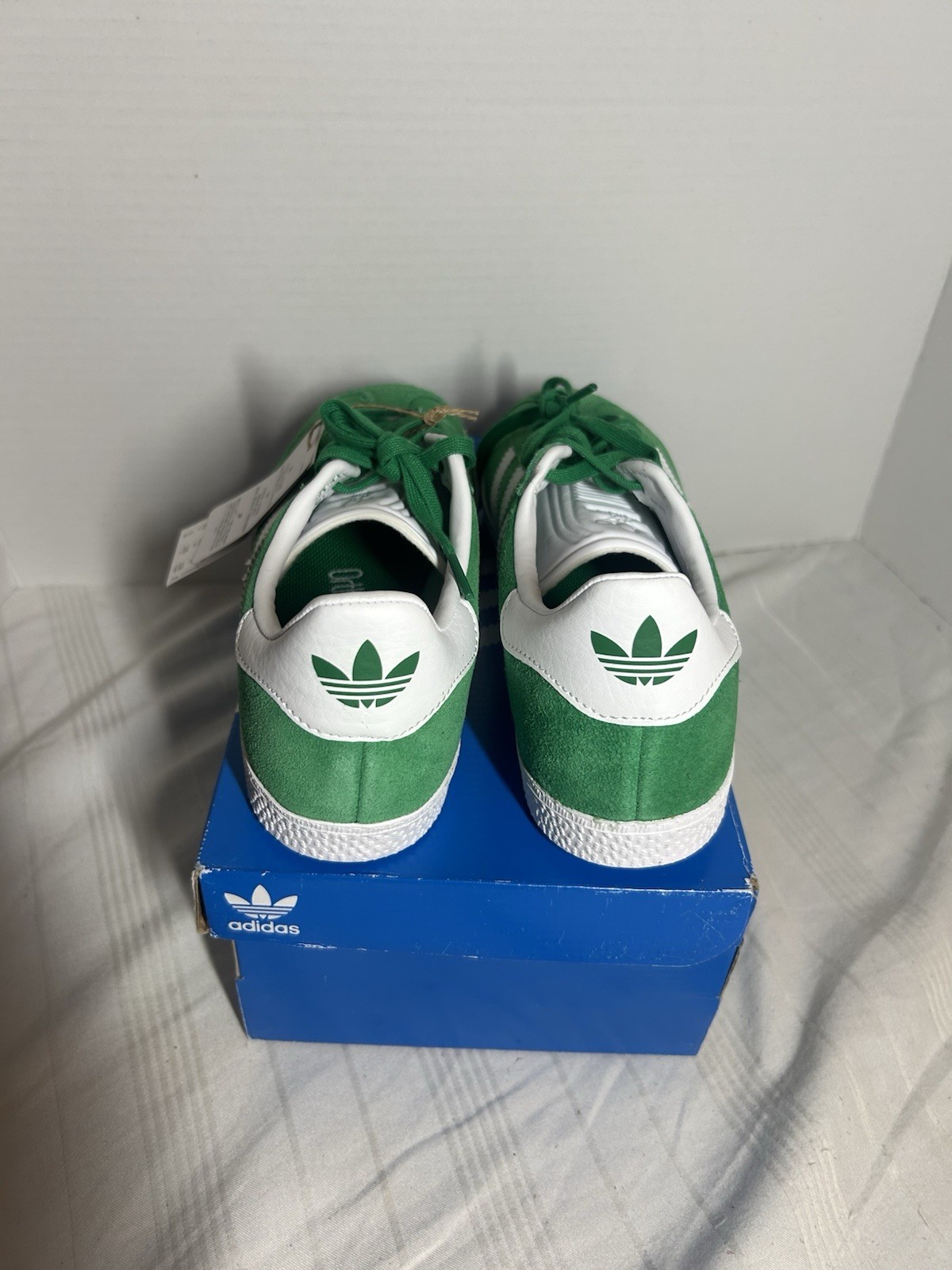 Adidas Gazelle J Green White Suede Sneakers Youth Size 5 US EU 37 1/3 New w/ Box