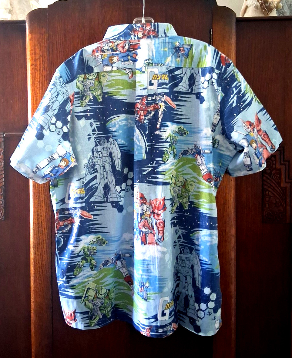 Reyn Spooner Men’s ” MOBILE SUIT GUNDAM” NWT PULLOVER Sky Classic Fit Shirts