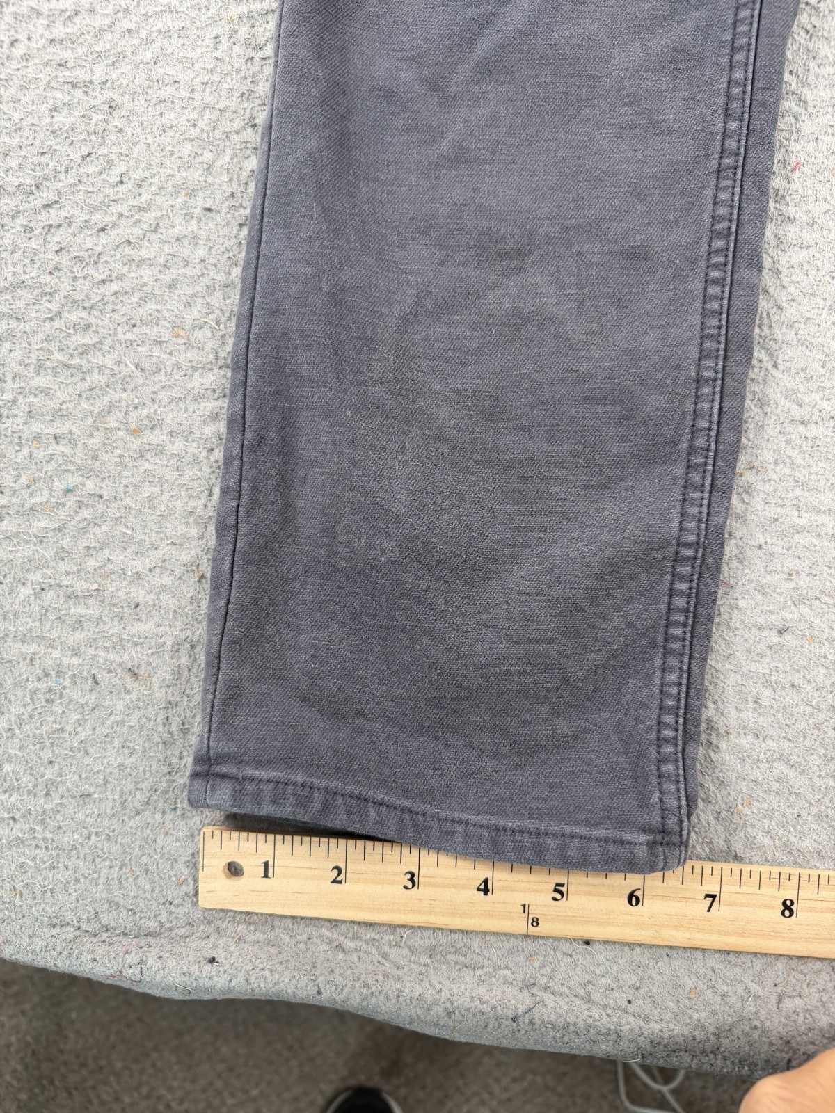 Faherty Jeans Mens 32×28 Gray Charcoal Wash Regular Straight Denim Pants Casual