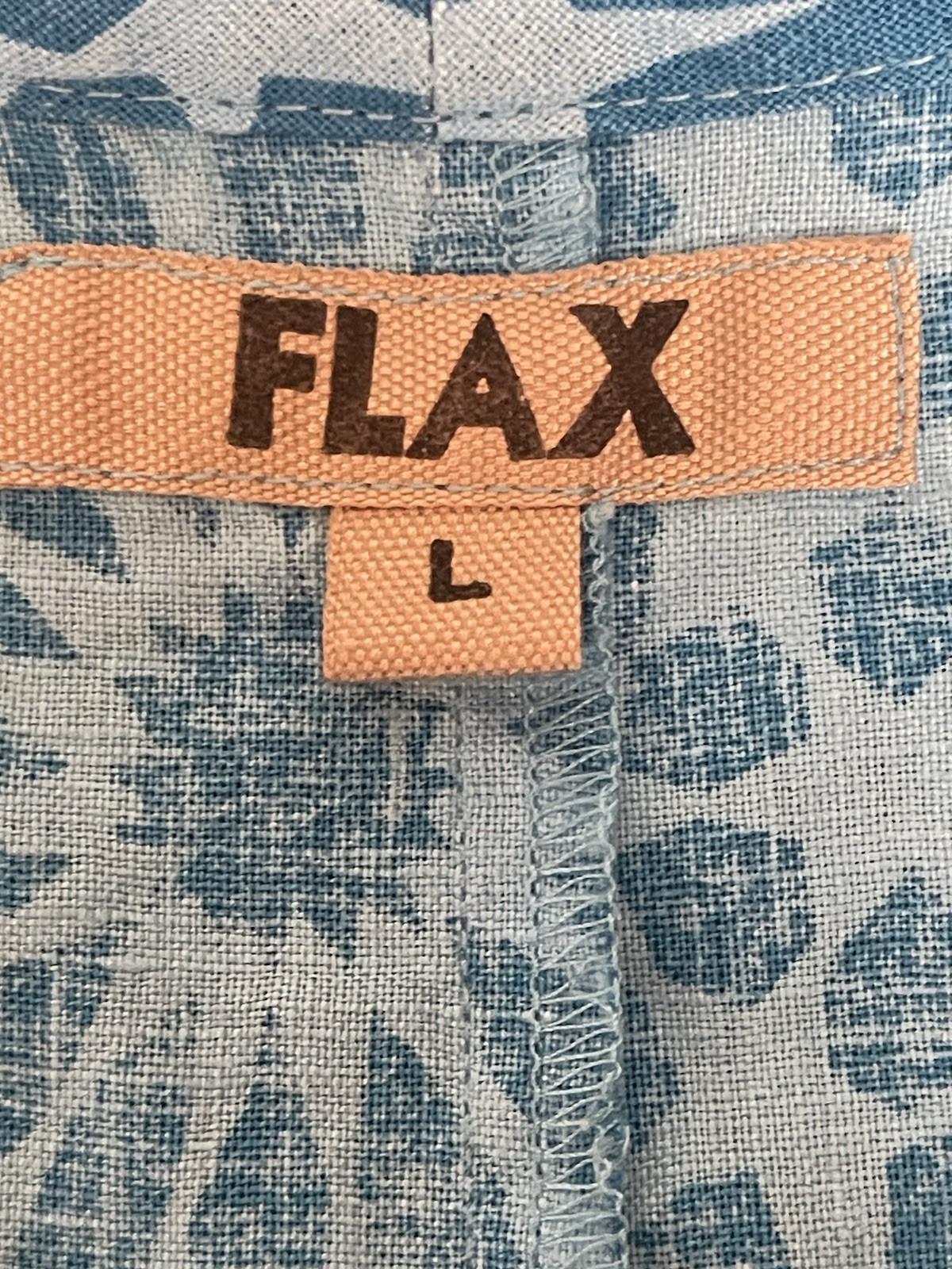 FLAX Designs Purple Flourish Linen Pullover Tank Top Womens L Laganlook Beach
