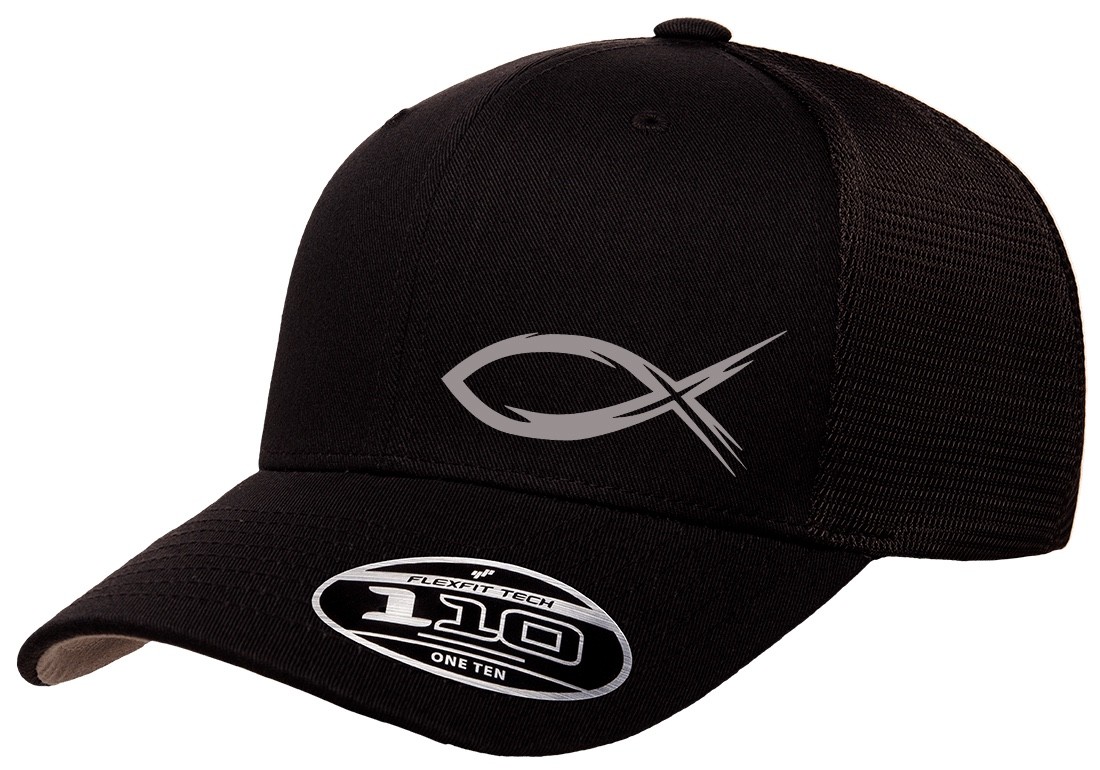 GOD JESUS RELIGION FISH TRUCKER SNAPBACK FLEXFIT 110M HAT *FREE SHIPPING*
