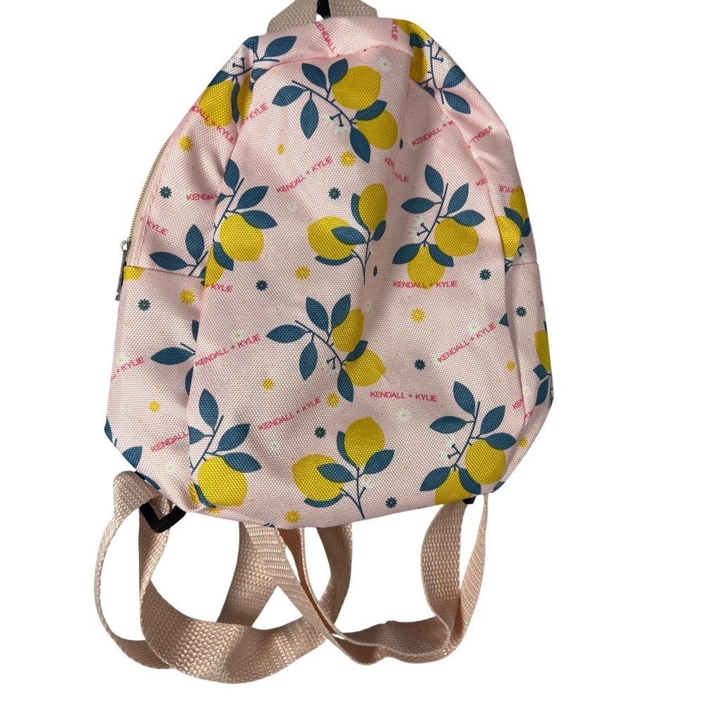 NEW Kendall & Kylie Pink Yellow Lemon Small Mini Backpack Purse Cottagecore