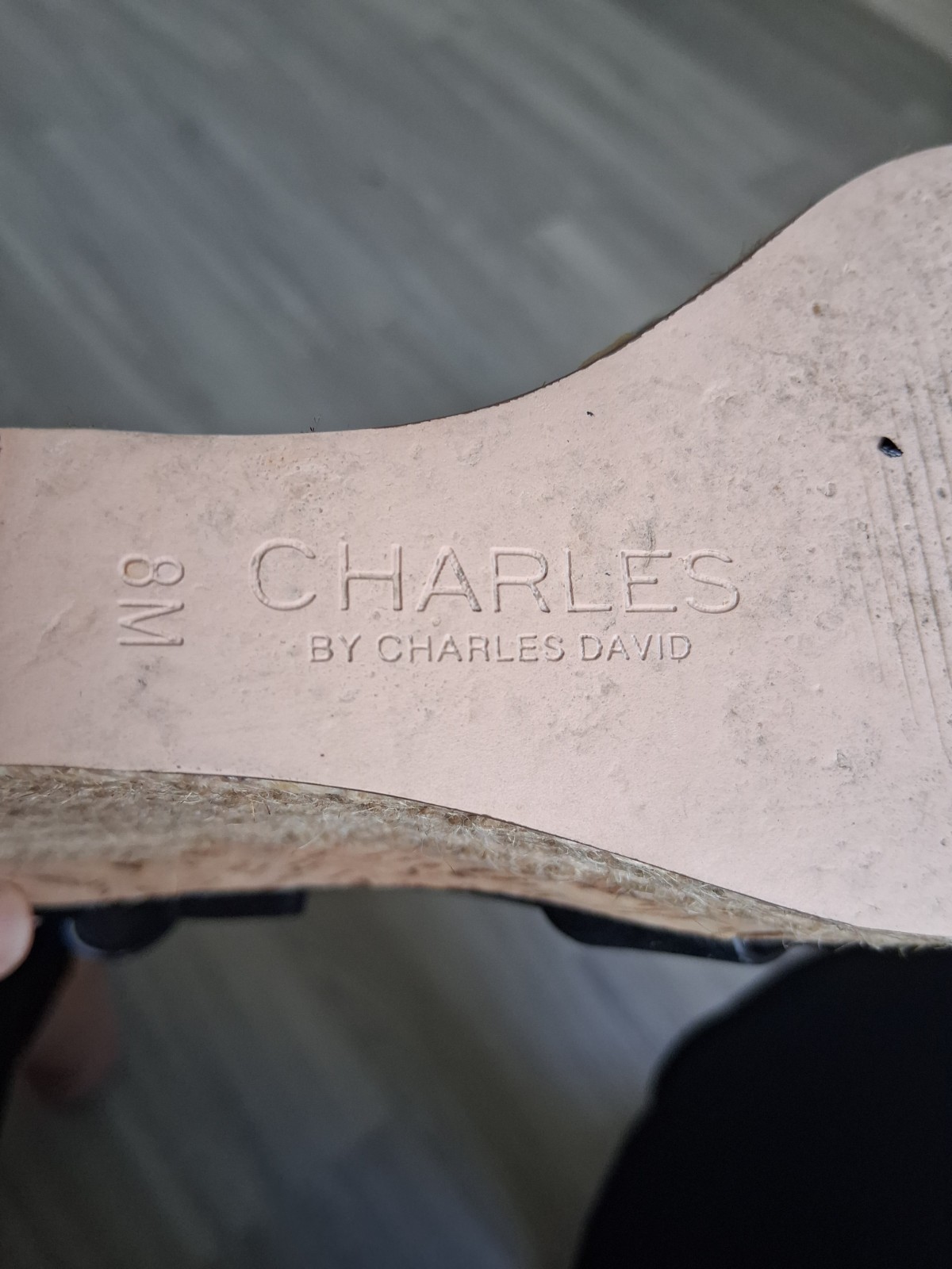 Charles by Charles David Black Criss Cross Wedge Sandals Size 8M