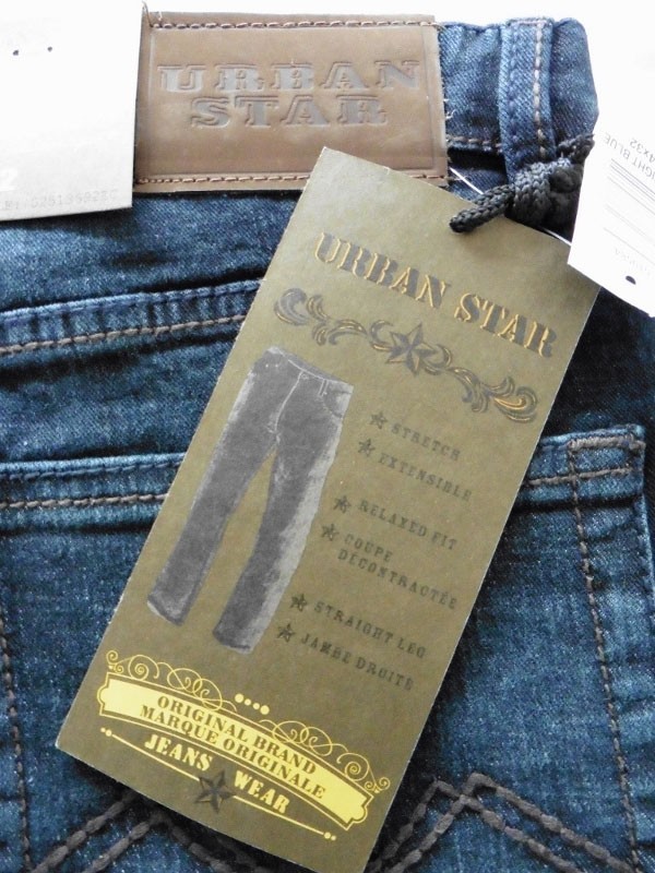 Urban Star men’s jeans – relaxed fit – straight – 34 x 32 – midnight blue – NEW!