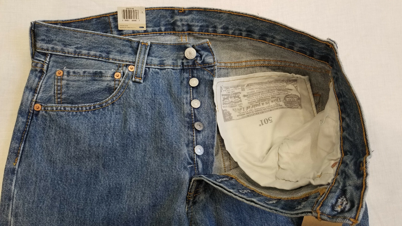 Levis 501 Original Fit Mens Jeans Medium Stonewash 31,32,33,34,36,38,40 #0193