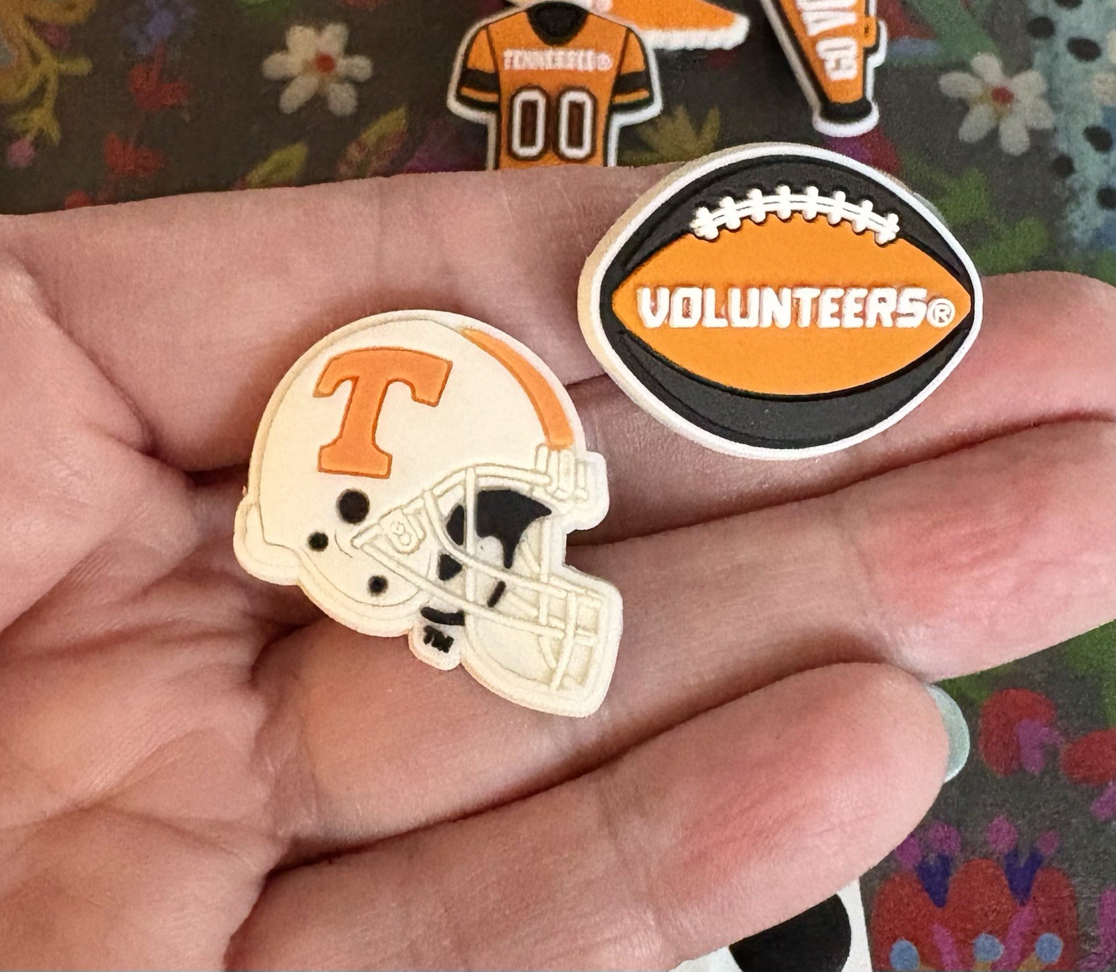 9 Piece TENNESSEE College University Shoe Charms Clog Decorations PVC NEW