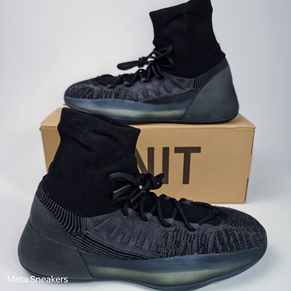 Adidas US 12 Men’s Slate Onyx Black Grey Boost Yeezy BSKTBL Knit HQ6762 New