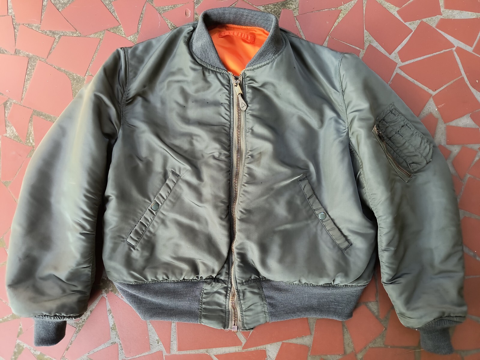 SAGE GREEN L-2B or MA-1 FLIGHT JACKET 100% WOOL REPAIR REPLACEMENT KNIT SET