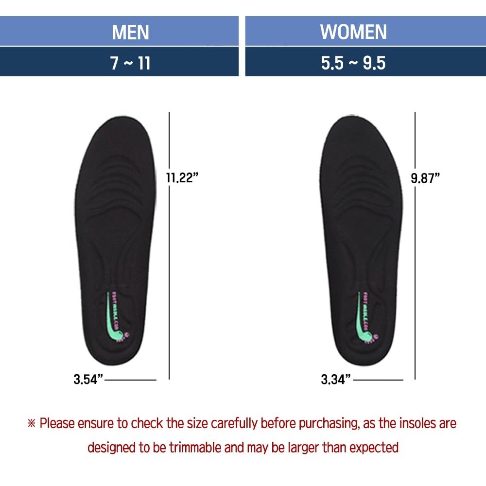 Height Increase Insoles for Men & Women – Comfortable Shoe Lift Inserts for Extr