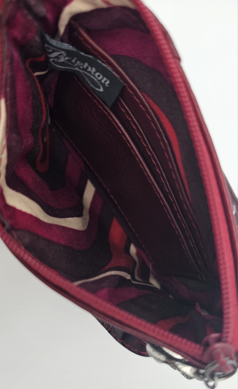 Brighton Burgundy /Dark Red Leather Crossbody Purse