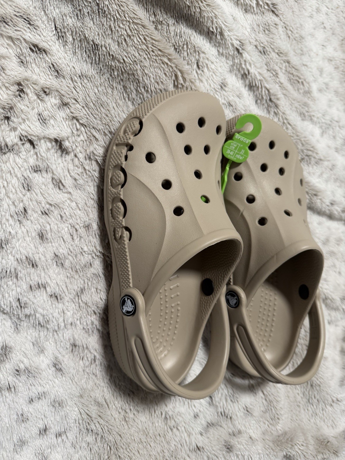 Crocs Adult Baya Clogs Cobblestone Beige Women’s US Size W/9 M/7 New With Tags