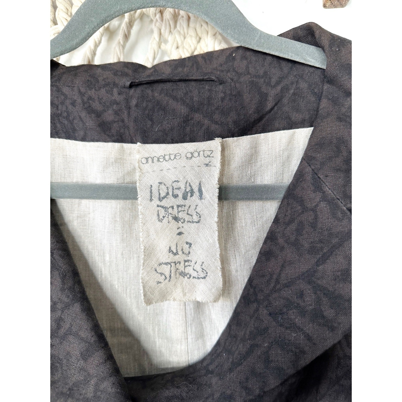 Annette Gortz Linen Avant Garde Lagenlook Oversized Jacket Size EU 36 US 4