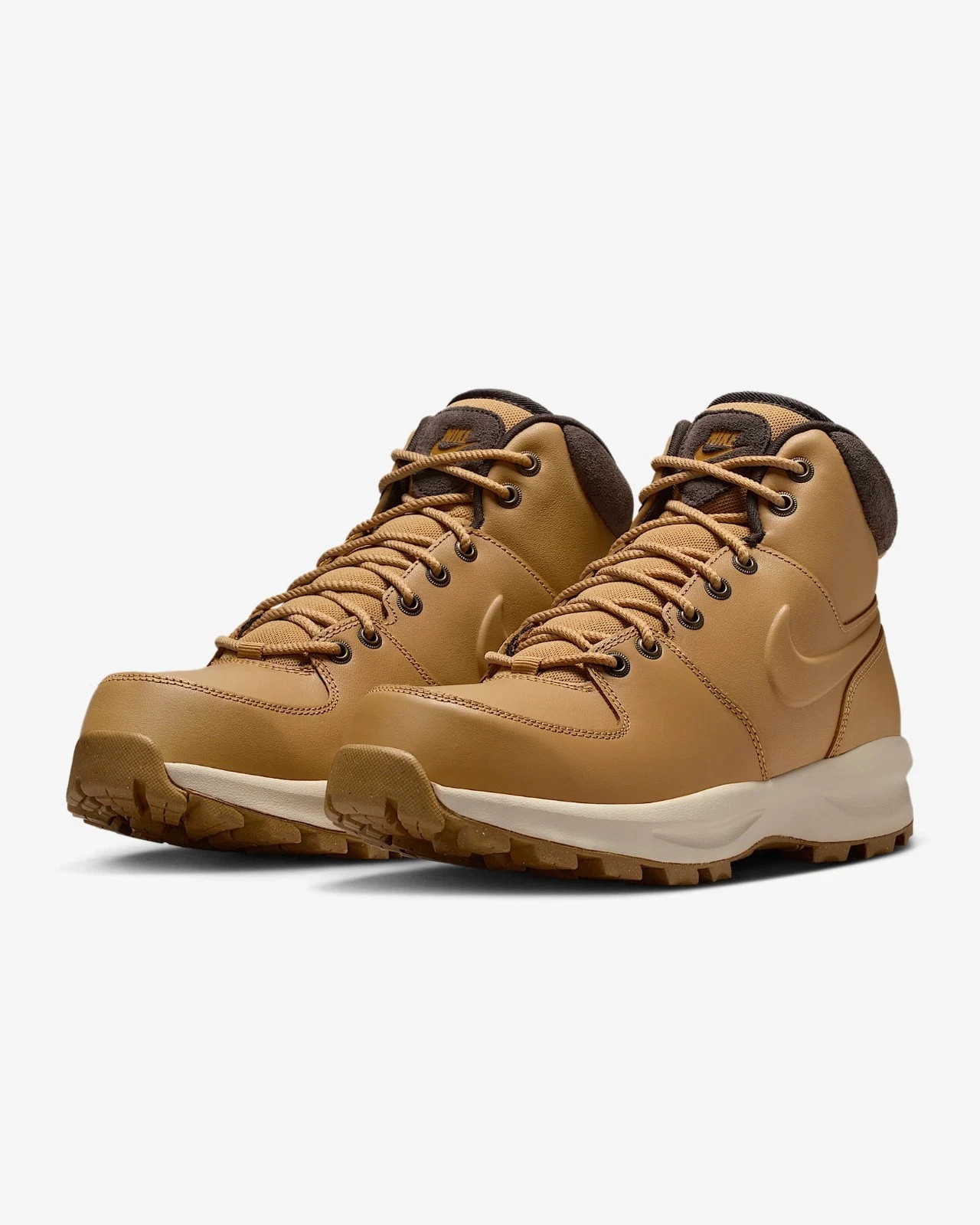 Nike Manoa Leather Boots Water Resistant Wheat Tan HF7095-700 Men Size 12