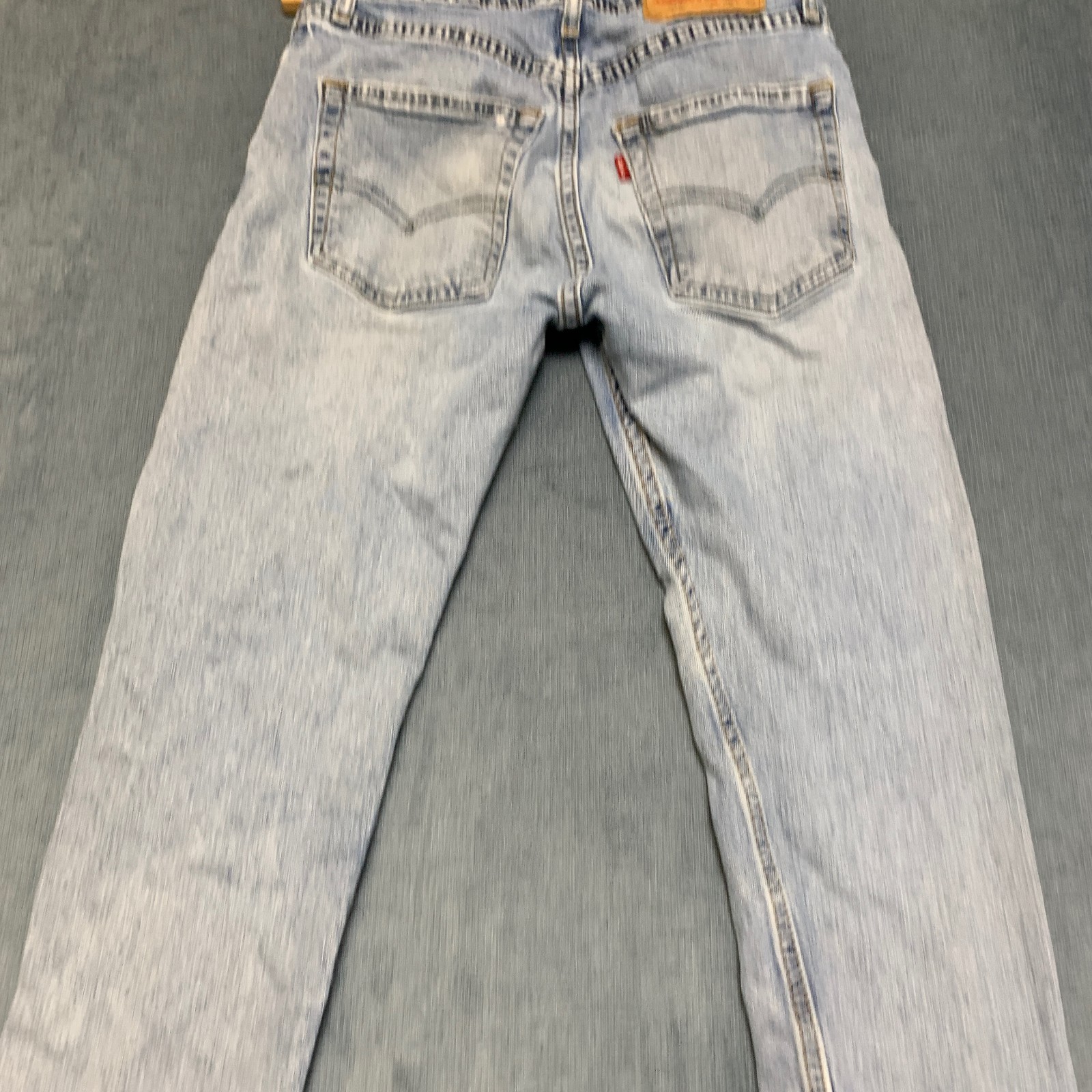Levi’s 512 Slim Taper Fit Jeans Mens 28×30 Blue Denim Light Wash Distressed