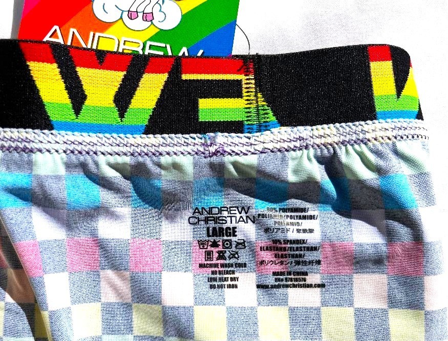 Andrew Christian Pride Checker Brief – 91780 – Small, Medium & Large
