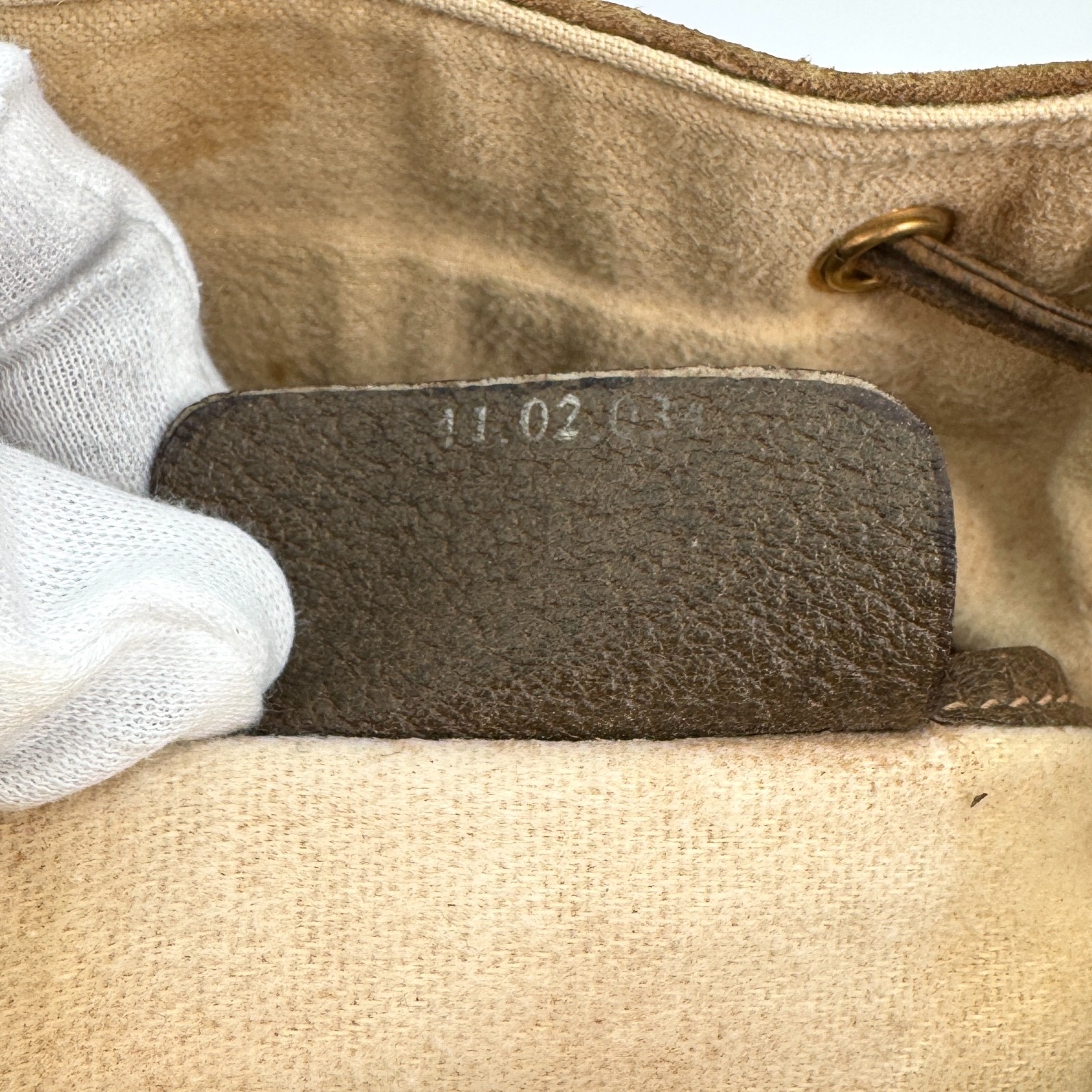Vintage GUCCI Sherry Shoulder Bag Drawstring GG