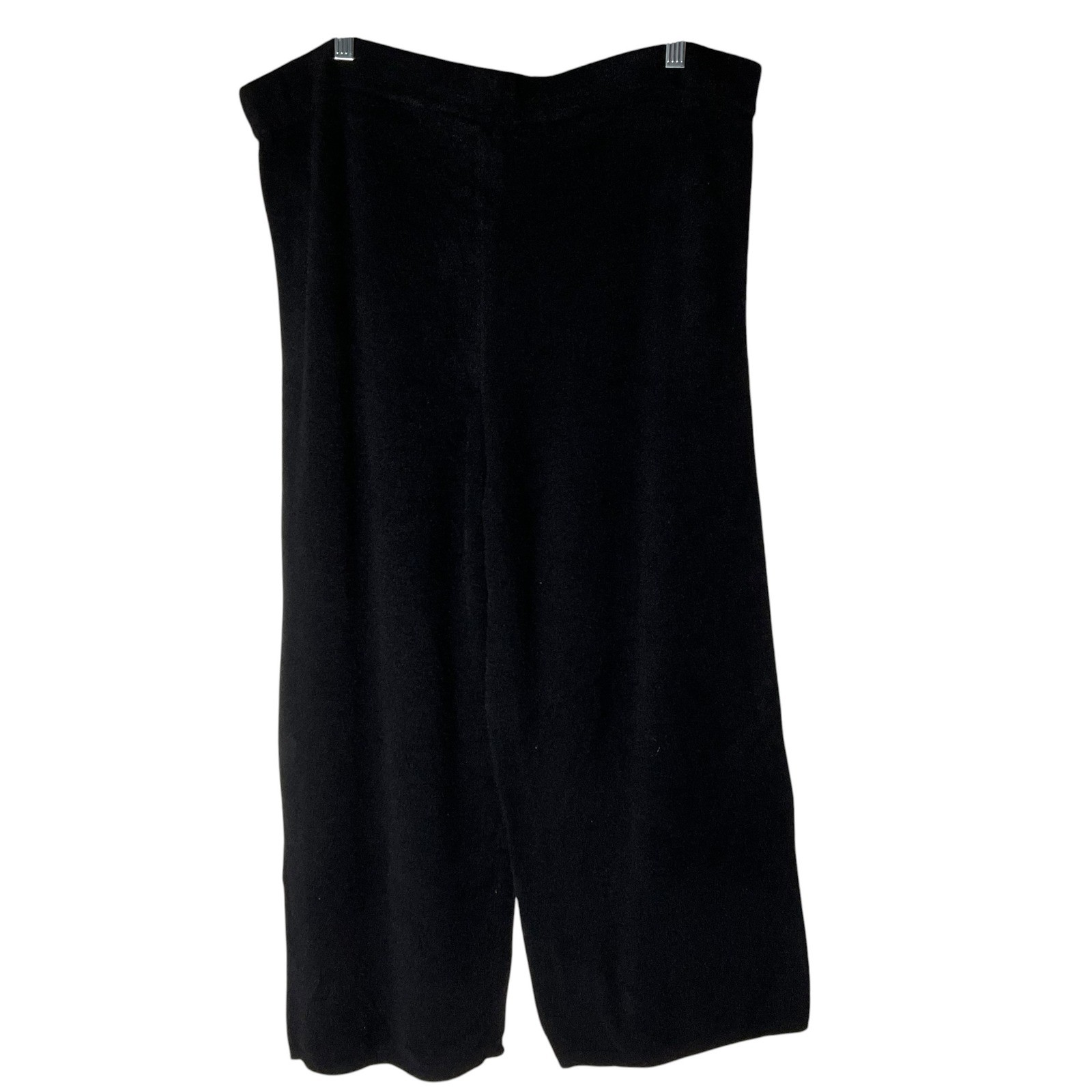 Encore by Idina Menzel Cloud Wide-Leg Pants A550330 Black Size Petite XL NEW
